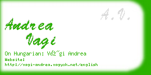 andrea vagi business card